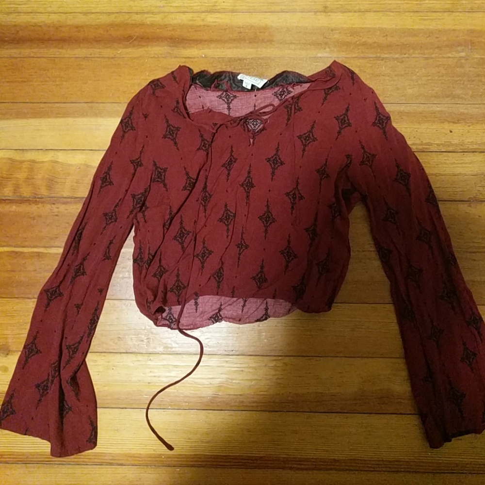 Bell sleeved crop top